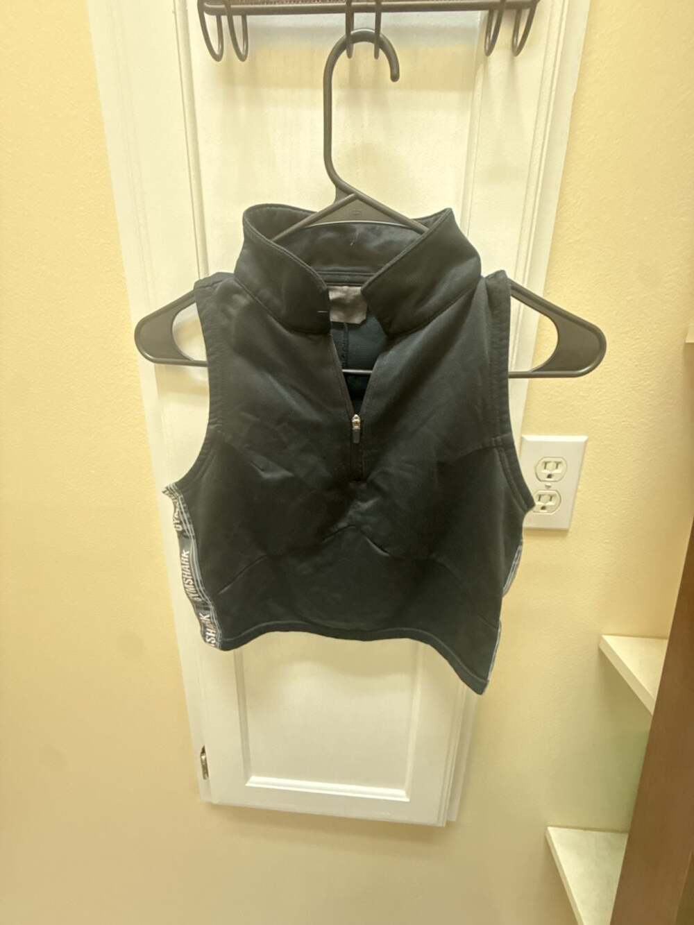 Gymshark Revival 1/4 Zip Crop Top Black Women's Size XS